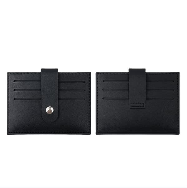 INF Elegant dobbeltsidet 7-korts PU læder kortholder Sort