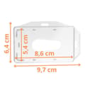 Miniatyrbild 2 av 4: Porte Badges - Transparent - Set med 5 - Styv Plast - För Standardkort - Fleranvändnings-