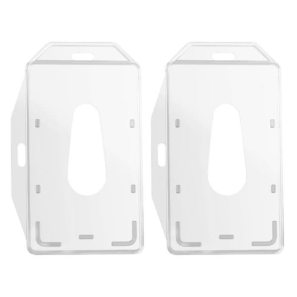 Portabiljett - 2-pack - Transparent hårdplast - För standardkort - Vertikal/horisontell bärning