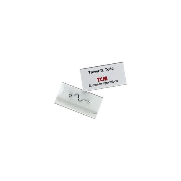 Märken - HÅLLBARA - VE100 8006-19 - Plastnamnskyltar - 30 x 60 mm - Förpackning om 100 stycken