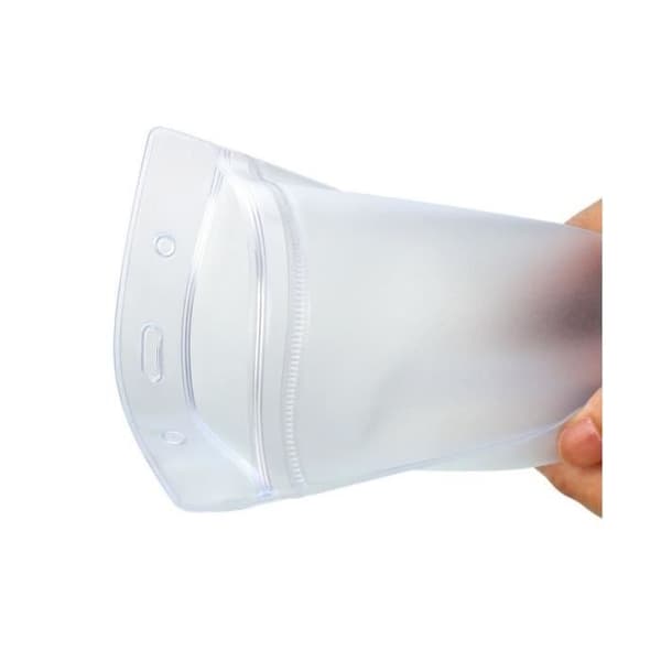 Paket med 10 A6 VERTICAL Clear Identification ID Badge Holder Pocka Plasthållare 17,5 x 11,8 cm kort 14,8 x10,5 cm