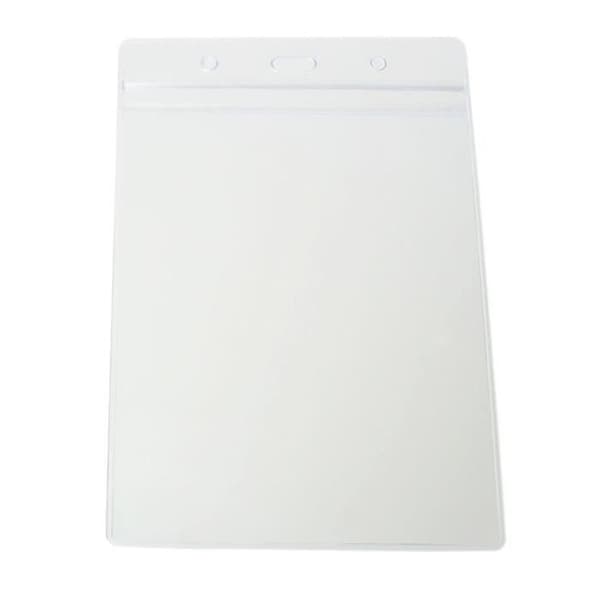 Paket med 10 A6 VERTICAL Clear Identification ID Badge Holder Pocka Plasthållare 17,5 x 11,8 cm kort 14,8 x10,5 cm