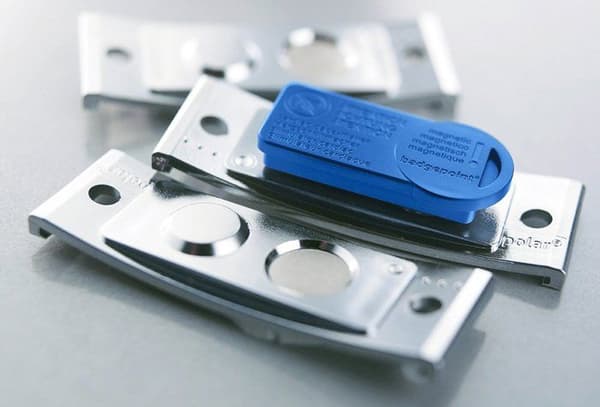 Badgepoint - POL35MA66-20DR - 20 magnetiska namnbrickor polar(R) 35 >, med kartong att skriva ut