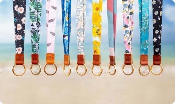 Senlly - 002-GS-PLXW-RING-M-1 - Halsband för nycklar, märkeshållare i originalmönsterdesign