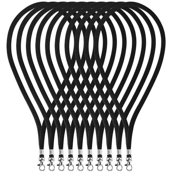 Badge hållare - sladd - Fushing clip - NECKLANYARDBLACK100P
