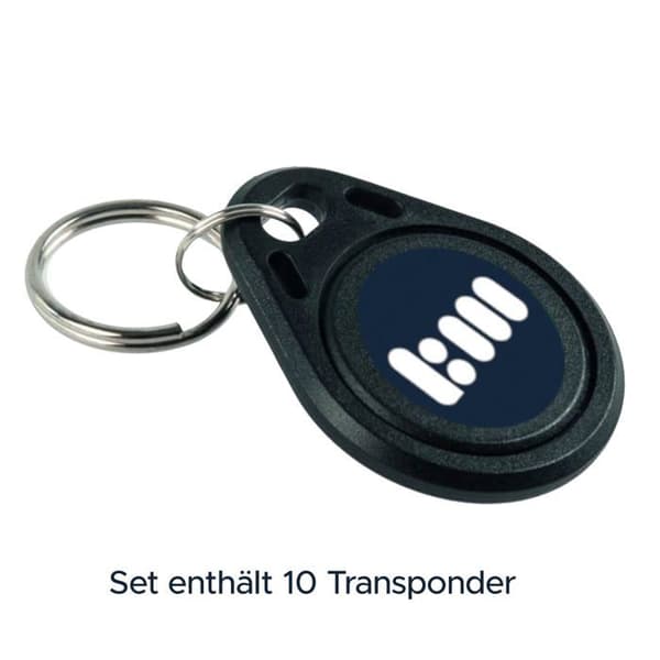 Timemaster - 145030 - Set om 10 RFID Nyckelringar i Form av Transpondrar för Tidsregistrering vid Terminal 125 kHz