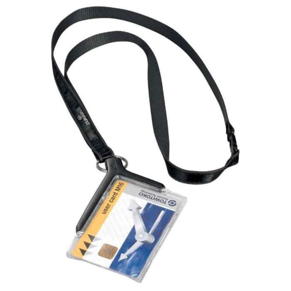 Badgeportfölj DELUXE - HÅLLBAR - 10 stycken - Akrilik - Svart - (L)85 x (H)54 mm