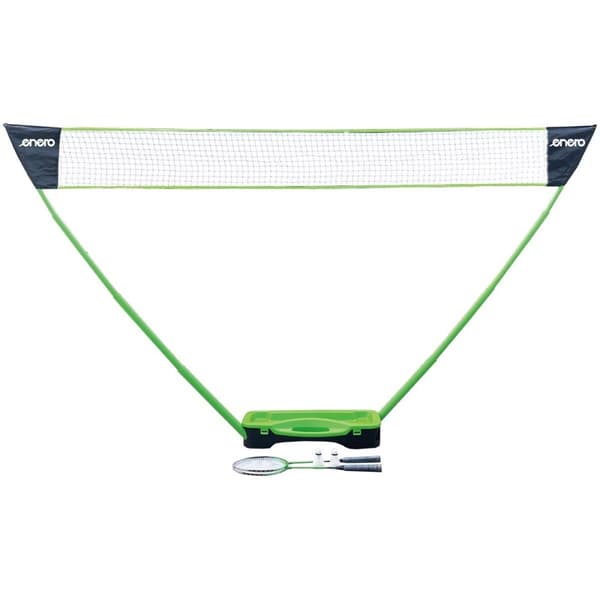 Badmintonset - 2 racketar med nät och fjäderboll