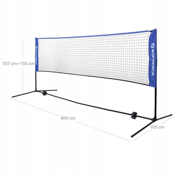 Songmics Tennisverkko Sulkapalloon Puutarhakehikko 1,55 m / 4 m