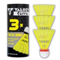 Miniatyrbillede 1 af 4: TALBOT TORRO Tech 350 Fast Badminton Fjerbolde 3 stk. - Gul