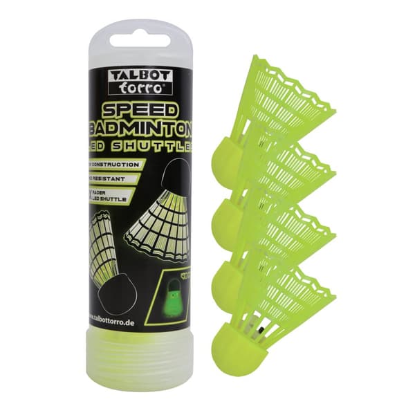 Speed Badminton Fjerbolde TALBOT TORRO LED 4 stk.