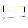 Miniatyrbillede 7 af 8: vidaXL justerbart badmintonnet 300x103x94-158 cm metal