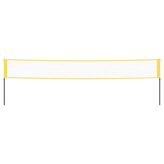 Badmintonnät Gul Och Svart 600X155 Cm Polyeten