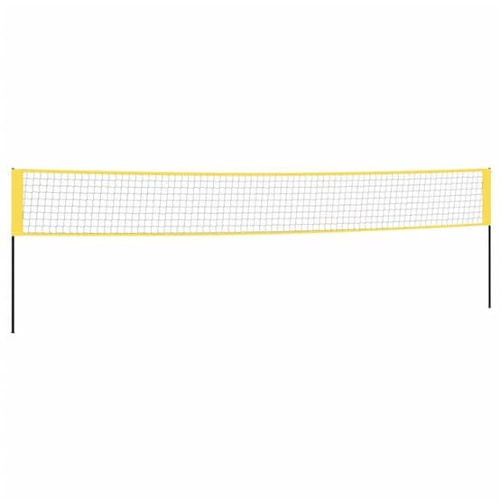 Badmintonnät Gul Och Svart 600X155 Cm Polyeten