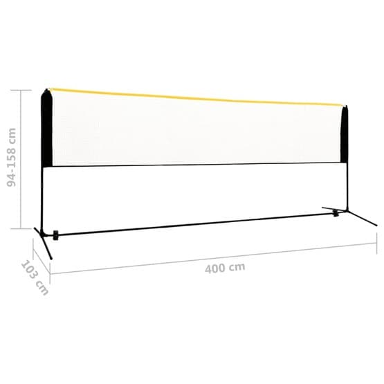 Justerbart Badmintonnät 400X103X94-158 Cm Metall