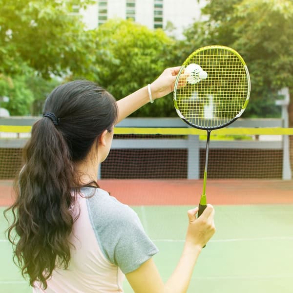 Hauki Badminton Net; Tennisnet 400 cm; Blå; H156 cm; Badmintonnet sæt inkl. 3x Fjerbold; Transporttaske; Stabil jernramme; Bærbart Volleyballnet;