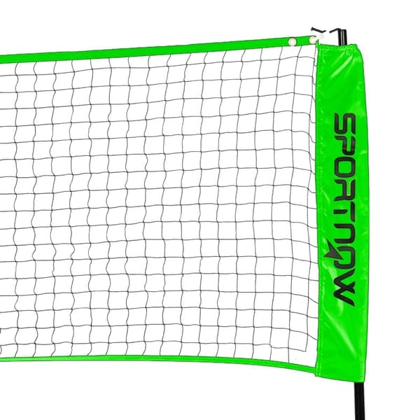 Rootz badmintonnätset - Komplett sportset - racketar och bollar - Justerbart nät - mångsidig användning - 510L x 103W x 107-155H cm