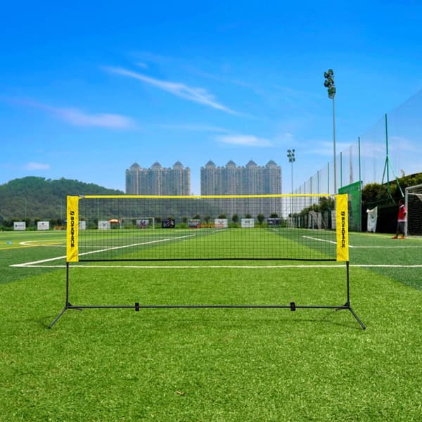Badmintonnät, SONGMICS, 500x103x155 cm, Svart-Gul