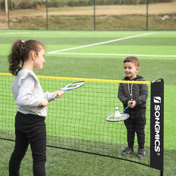 Sulkapallon verkko, SONGMICS, 500x103x155 cm, Musta-Keltainen