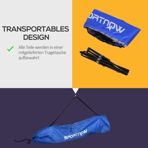 Badminton Net Sæt, 103/120/155H, 310x103x107-155 cm, Blå