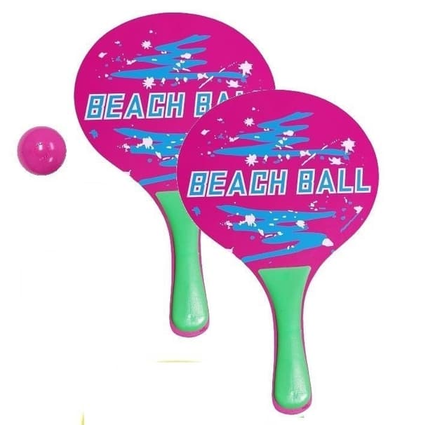 Strand Spel Kit . BADMINTON SET, CATCH-BALL SET o STRANDTENNIS-SET