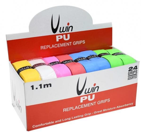 greb tennis/badminton 1,8 mm syntetisk sort 24 stk