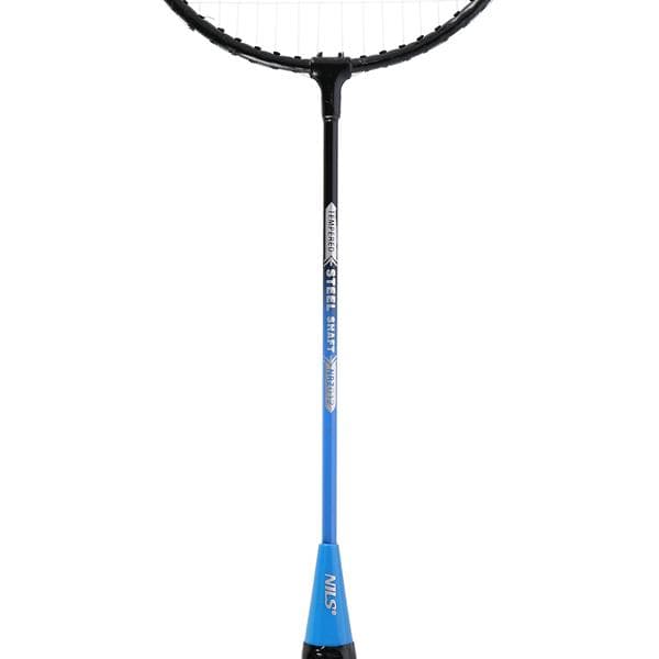 NRZ012 STÅL-/BADMINTONSET 2 RACKETAR + 3 SKUTTER + NÄT + NILS-SKYDD