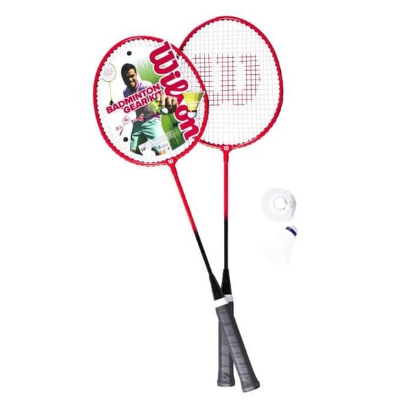 Wilson V2 2-delat badmintonset - svart/rosa - Storlek 3