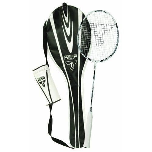 Badmintonset - Talbot Torro - Isoforce 211 - 1 racket - 3 Tech 350 fjäderbollar - vit/svart/gul