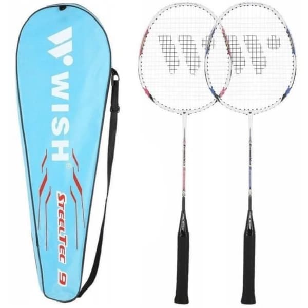 Önska Alumtec STEELTEC 9K Badmintonracket Set | Stål-aluminiumkonstruktion| ISODYNAMISK teknologi
