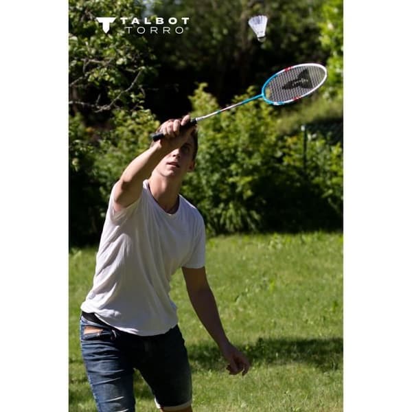 Badmintonsats - TALBOT TORRO - 4 Fighter - 4 racketar - Multifilament strängning - 3 syntetiska flugor