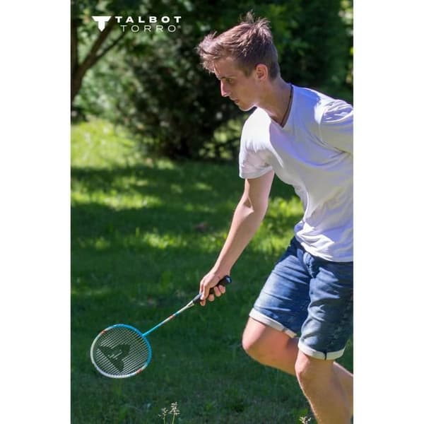 Badmintonsats - TALBOT TORRO - 4 Fighter - 4 racketar - Multifilament strängning - 3 syntetiska flugor