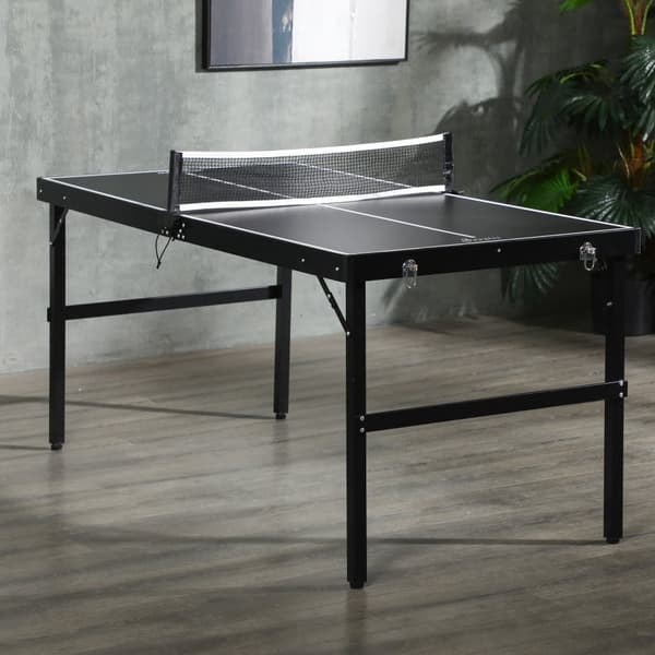 Mini Bordtennisbord, 152x76x72 cm, Svart