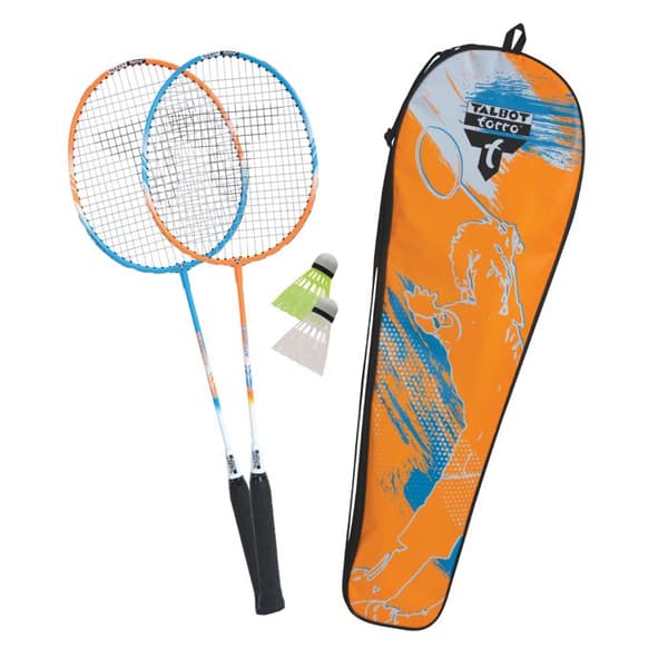 Badmintonset - Talbot-Torro - 2 Attackers - 2 racketar i stål - Termoväska - Feder inkluderade