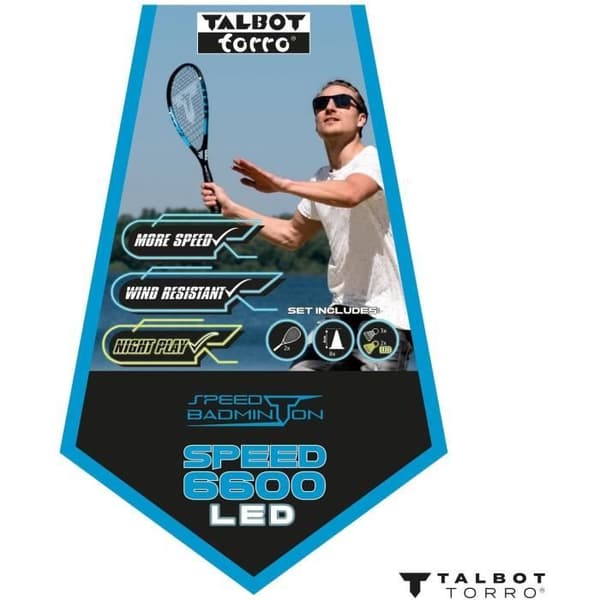 Speed badminton sæt - SCHILDKRÖT - SPEED 6600 LED sæt