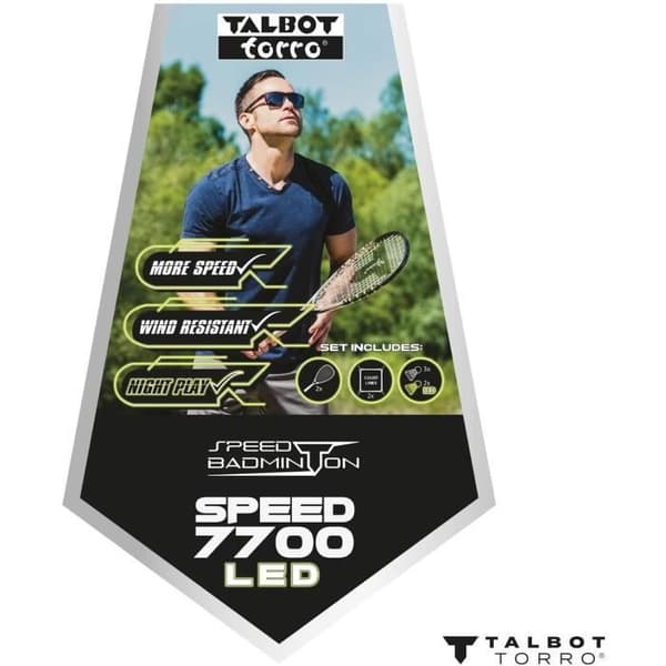 Speed badminton sæt - SCHILDKRÖT - SPEED 7700 LED sæt