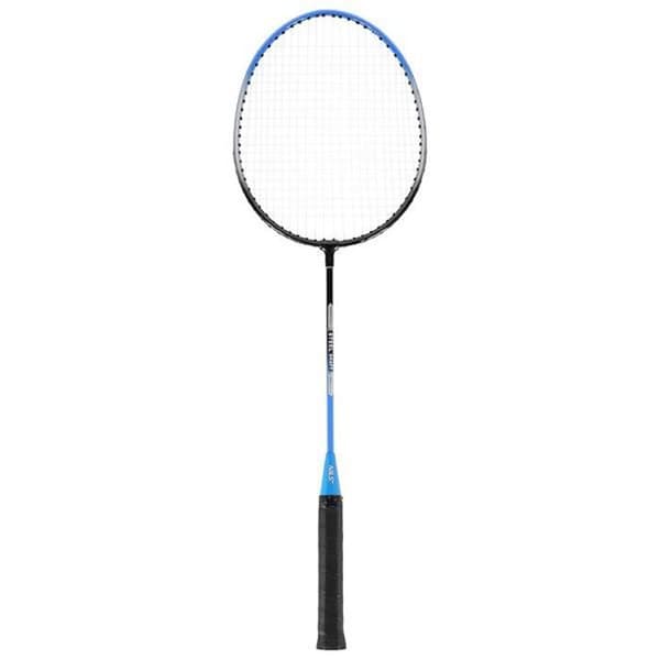NRZ012 SET MED BADMINTON I STÅL 2 RACKETAR + 3 FÅGLAR + NÄT + FODRAL NILS