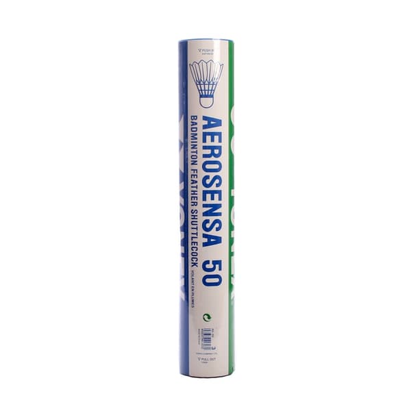 Yonex Aerosensa 50 Shuttlecock (Pack of 12) White One Size