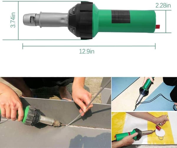 Varm luft fakkel, 1600W, Plast svejsepistol, 220v, Bruin
