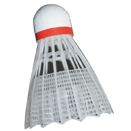 Atipick 6-delad badmintonfjäderboll i vit nylon/kork