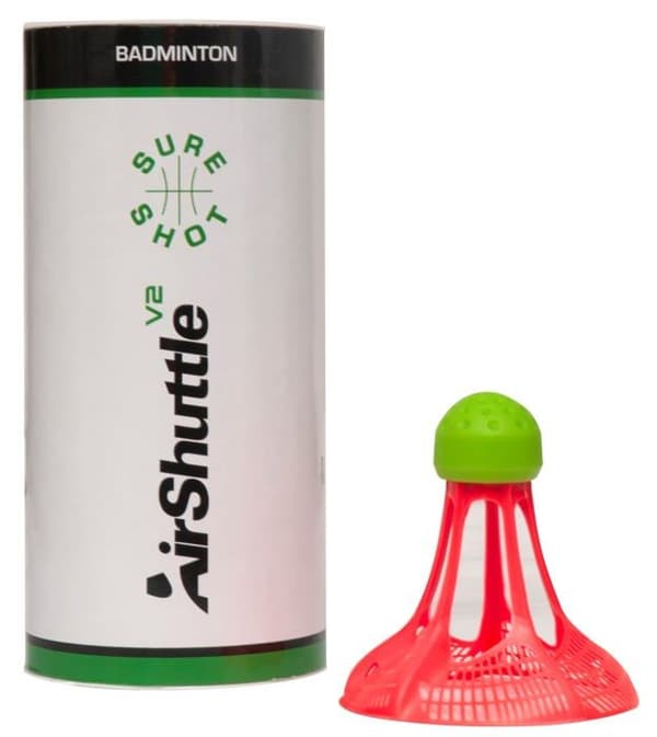Volant av badminton Sure shot Sats med 3 badmintonfjädrar V2 Unisex, Röd, One size