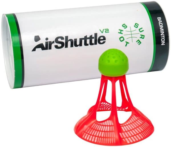 Volant av badminton Sure shot Sats med 3 badmintonfjädrar V2 Unisex, Röd, One size