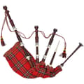 Miniatyrbild 1 av 2: Säckpipa för barn röd Royal Steward tartan