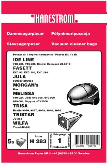 Dammsugarpåsar Wilfa Trend JC-901
