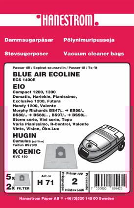 Dammsugarpåsar Wasco 1700 W