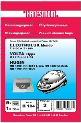 Dammsugarpåsar Volta Elyps U 1110 till 1131