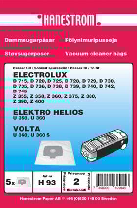 Dammsugarpåsar Volta U 360 S