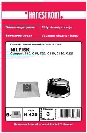 Dammsugarpåsar Nilfisk Compact C110-C120