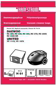 Dammsugarpåsar Daewoo RC 300