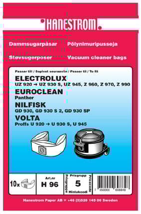 Dammsugarpåsar Electrolux DP 9000